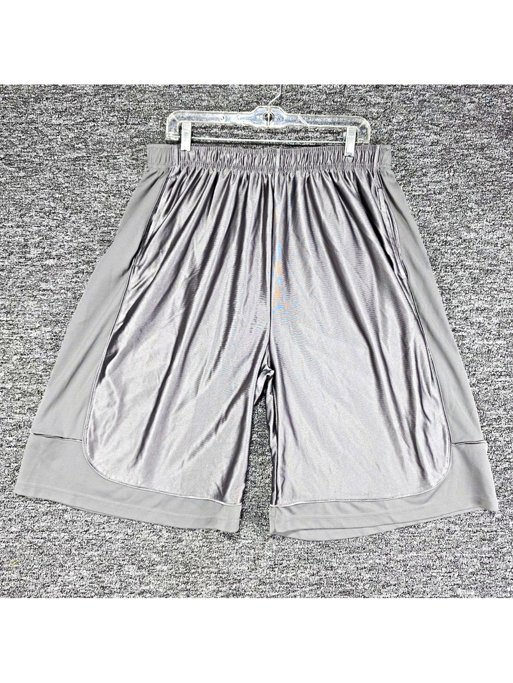 LINEA UOMO Men's Gray Athletic Shorts Size 3XL Elastic Waist Pockets
